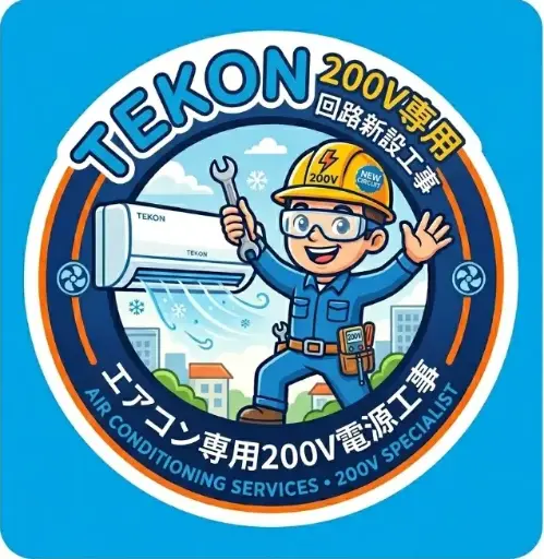 エアコン用200V専用回路新設工事